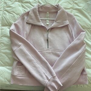 Peloton x Lululemon Quarter-Zip Scuba Strawberry Milkshake M/L